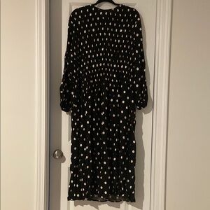Elegant Black Polka Dot Dress